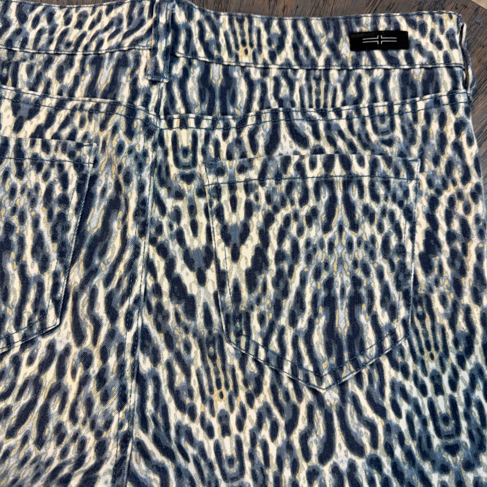 Liverpool Los Angeles Indigo Coast Leopard Print Ankle Jeans – Size 8 - Picture 3 of 9